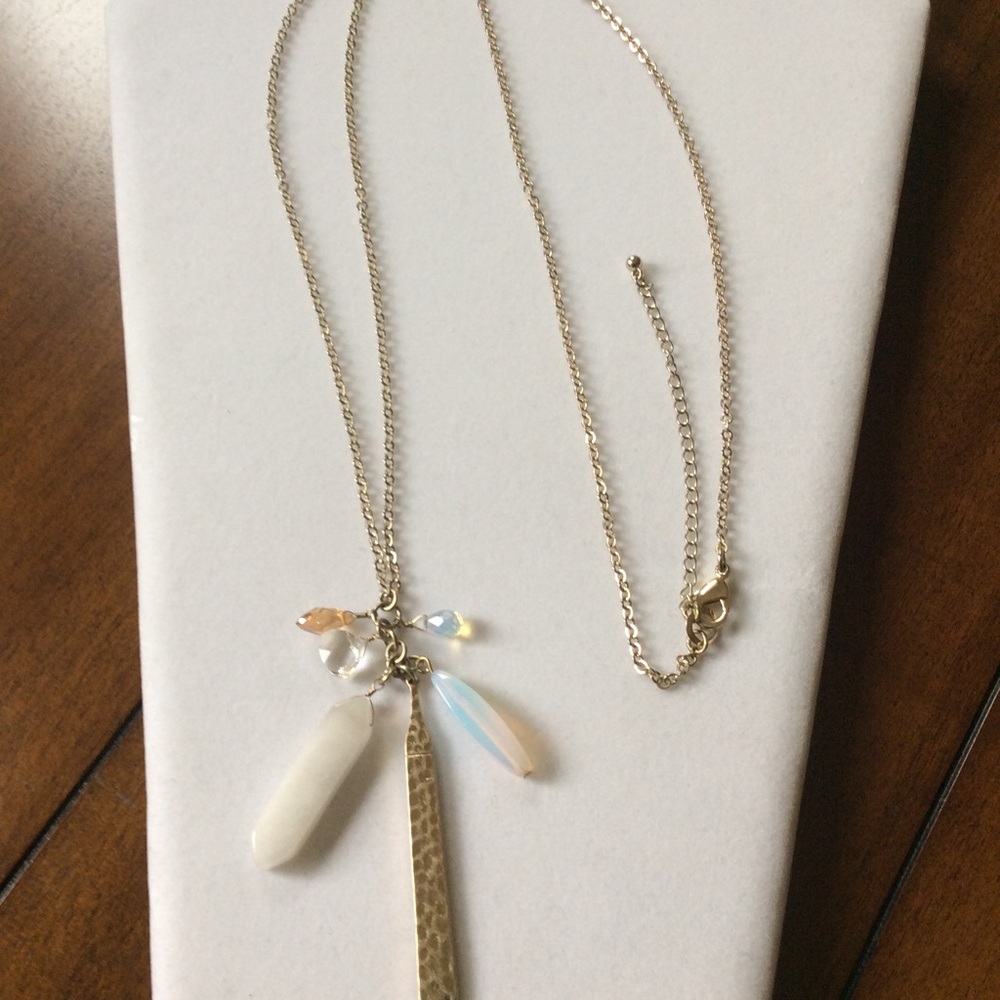 Beautiful Opalite Fashion Long Necklace.